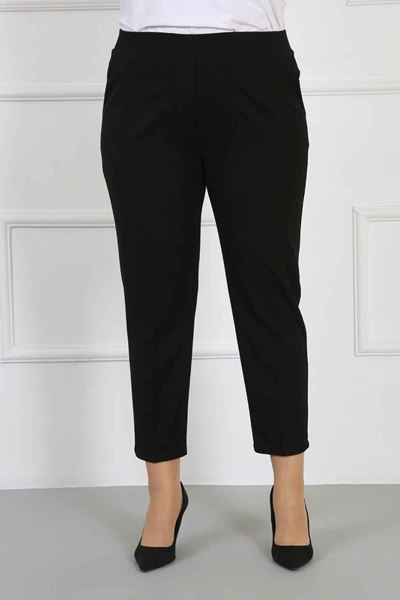 Picture of CURVY GIRL BLACK EXTRA BIG TROUSERS
